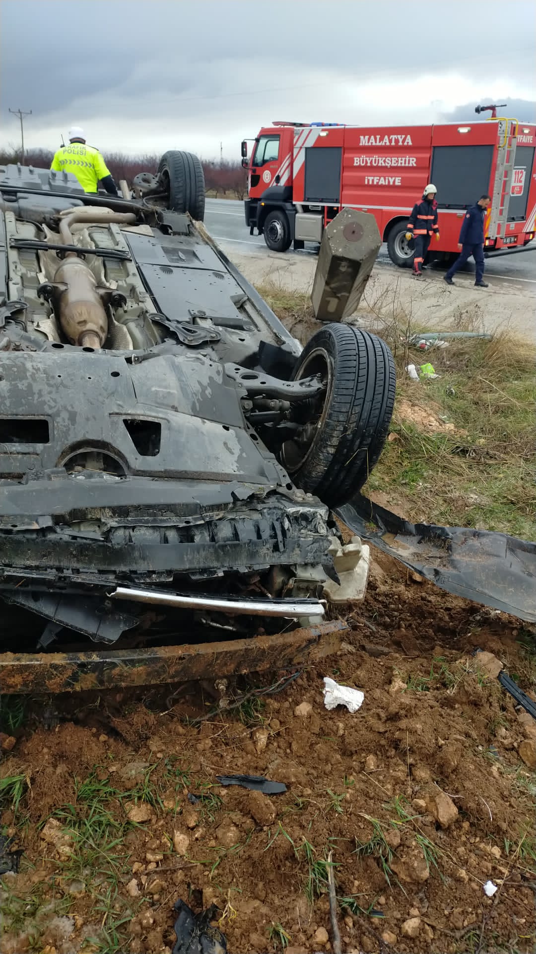 Malatya Gölbaşı Yolun'da Trafik Kazası 